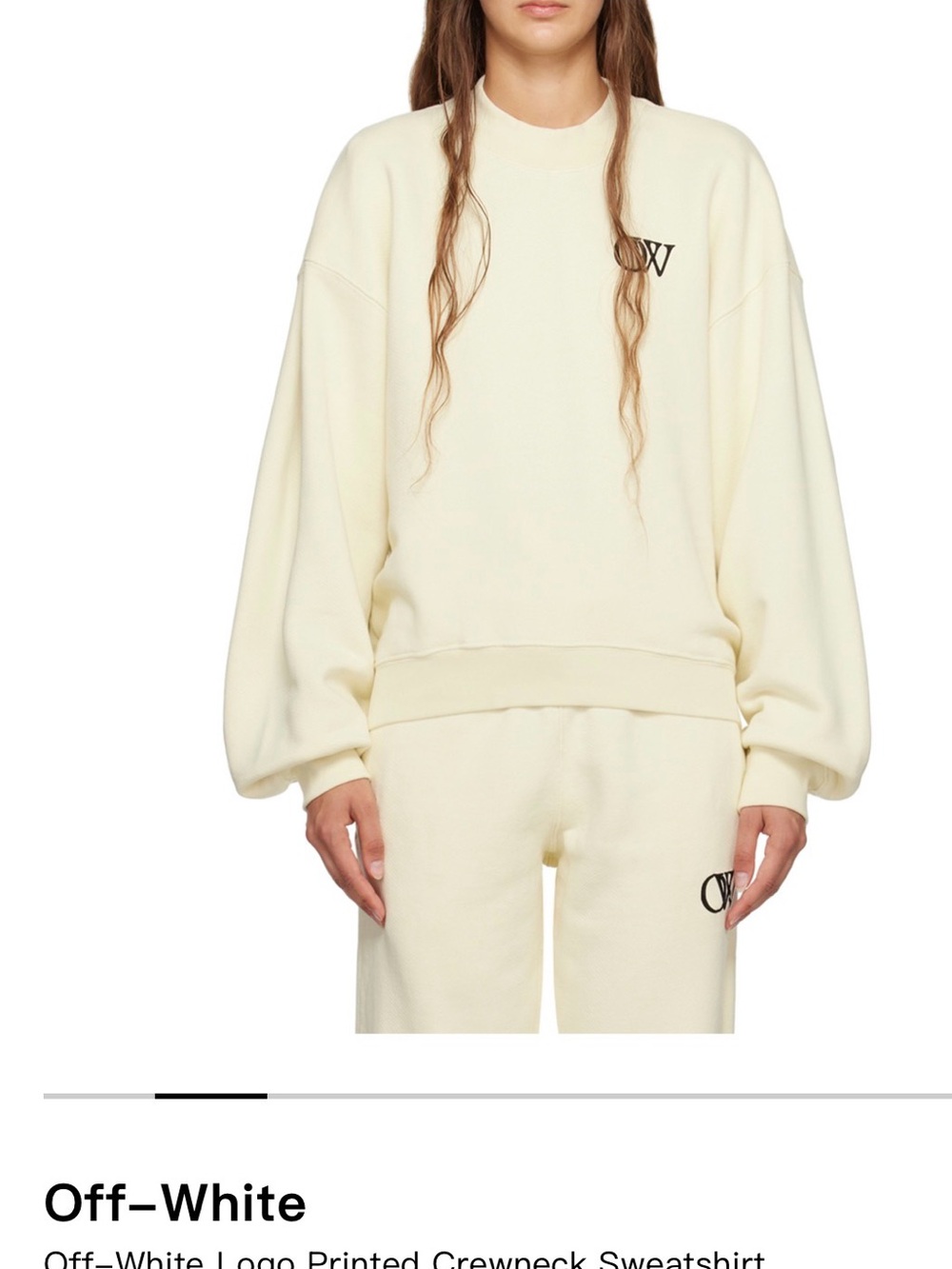 Off-White Logo Printed Crewneck Sweatshirt